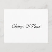 Eenvoudige uitstel van de bruiloft  aankondigingskaart (Voorkant)