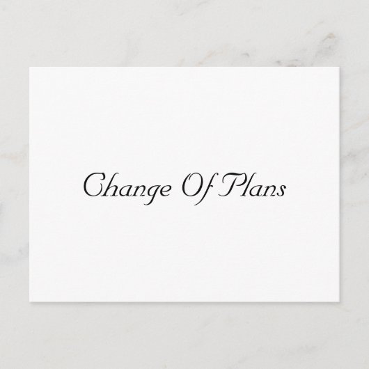 Eenvoudige uitstel van de bruiloft  aankondigingskaart (Voorkant)