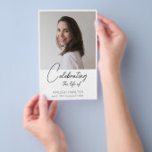 Eenvoudige uitvaart viering van het leven programm flyer (Hand)
