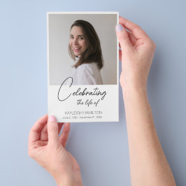 Eenvoudige uitvaart viering van het leven programm flyer