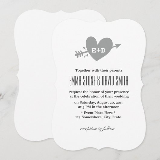 Eenvoudige uitvindingen van het hart en de Pijl-li Kaart (Voorkant / Achterkant)