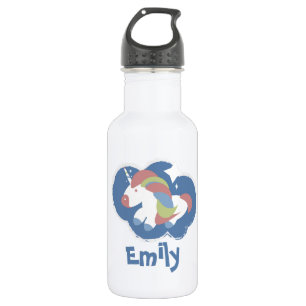 Eenvoudige Unicorn regenboog kleurige Kinderen Waterfles