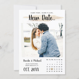 Eenvoudige, unieke, stijlvolle kalender: datum wij save the date