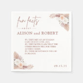 Eenvoudige unieke trendy leuke weetjes bruiloft servet (Voorkant)