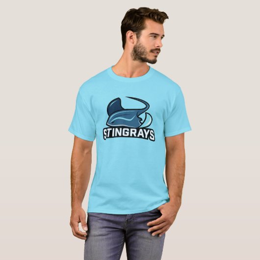 Eenvoudige unisex T-Shirt (Stingrays) (Voorkant volledig)