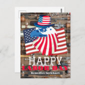 Eenvoudige Unity Arbeidersdag met Amerikaanse vlag Briefkaart (Voorkant / Achterkant)