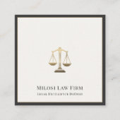 Eenvoudige Upscale Attorney Vierkante Visitekaartje (Voorkant)