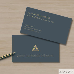 Eenvoudige Upscale Gold Triangle Logo Visitekaartje