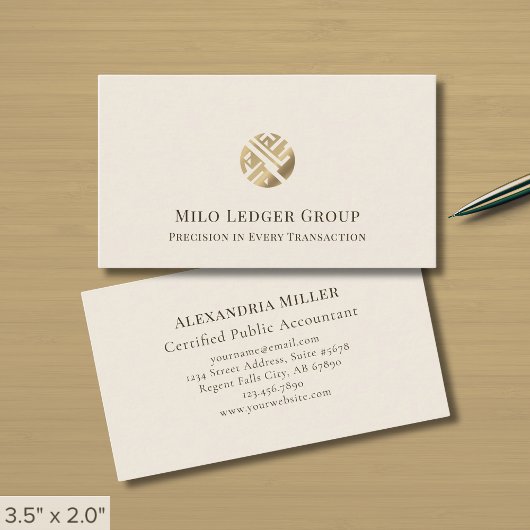 Eenvoudige Upscale-Logo Visitekaartje