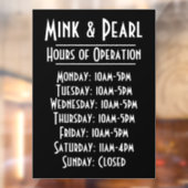 Eenvoudige Uren van Operatie Statische Venster Cli Raamsticker (Vel 2)