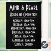 Eenvoudige Uren van Operatie Statische Venster Cli Raamsticker (Huis)