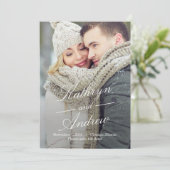 Eenvoudige Us Foto Save The Date Kaarten (Staand voorkant)