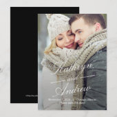 Eenvoudige Us Foto Save The Date Kaarten (Voorkant / Achterkant)