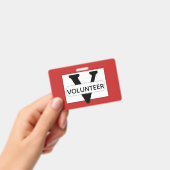 Eenvoudige V - vrijwilliger Badge (Handheld)