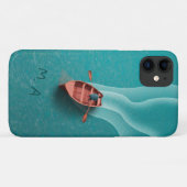 Eenvoudige vaargolven voor de zee in het water Case-Mate iPhone case (Achterkant (horizontaal))