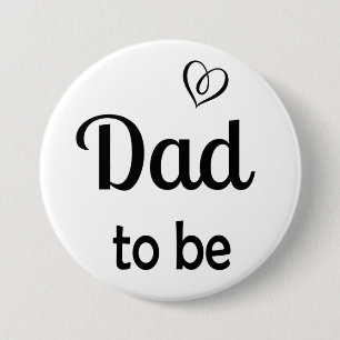 Eenvoudige vader om Baby shower Pin Ronde Button 7,6 Cm