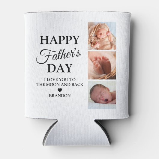 Eenvoudige Vaderdag 6 foto Blikjeskoeler (Voorkant)