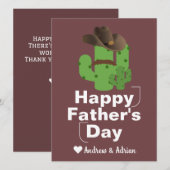 eenvoudige vaderdag, cactus shirt cowboy Snor Feestdagenkaart (Voorkant / Achterkant)