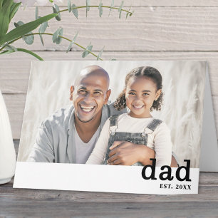 Eenvoudige Vaderdag foto van papa Kaart