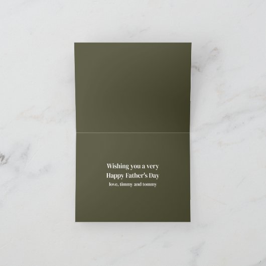 Eenvoudige Vaderdag Rustic Vissen Walleye Kaart (Binnen)