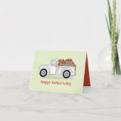 Eenvoudige Vaderdag  Rustic White Truck Kaart (Voorkant)