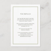 Eenvoudige vakantie bruiloft | Details bruiloft ga Informatiekaartje (Voorkant)