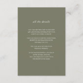 Eenvoudige vakantie bruiloft | Details bruiloft ga Informatiekaartje (Voorkant)