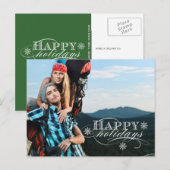 EENVOUDIGE VAKANTIE FOTO BRIEFKAART GROEN (Voorkant / Achterkant)