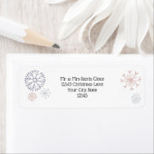 Eenvoudige Vakantie Sneeuwvlokken Etiket (Insitu)