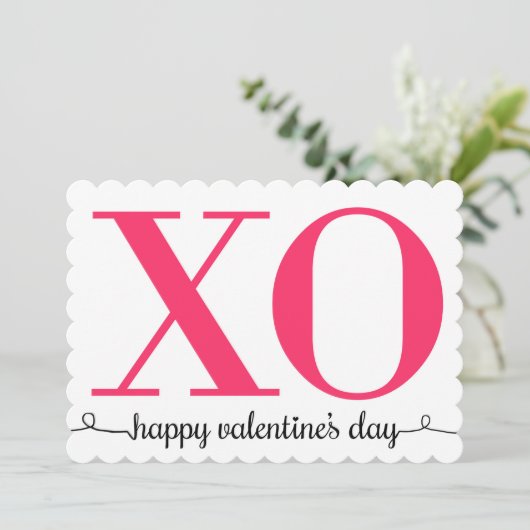 Eenvoudige Valentijn Feestdagenkaart (Staand voorkant)