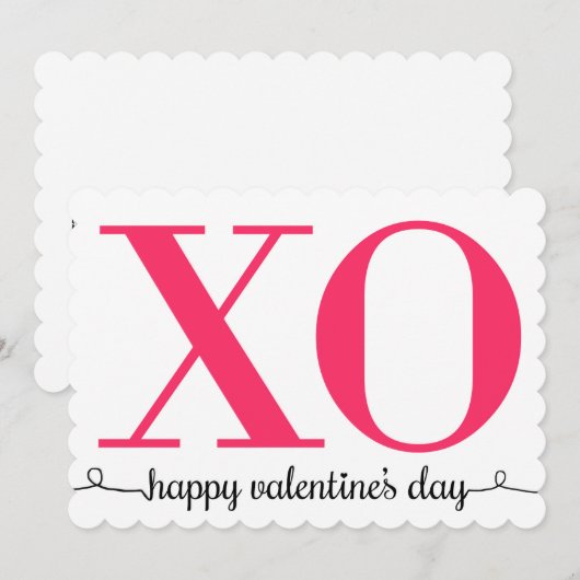 Eenvoudige Valentijn Feestdagenkaart (Voorkant / Achterkant)