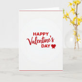 Eenvoudige Valentijnkaart Rood Kaart (Gele Bloem)