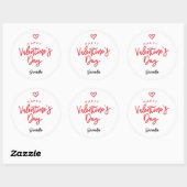 Eenvoudige Valentijnsdag Favor Ronde Sticker (Vel)