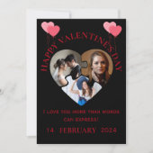 Eenvoudige Valentijnsdag fotokaart Bedankkaart (Voorkant)