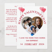 Eenvoudige Valentijnsdag foto's in Love Kaart (Voorkant / Achterkant)