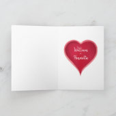 Eenvoudige Valentijnsdag hart aangepaste foto Feestdagen Kaart (Binnen)