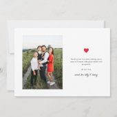 Eenvoudige Valentijnsdag met 2 foto's Feestdagenkaart (Achterkant)