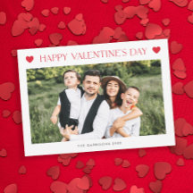 Eenvoudige Valentijnsdagkaart met 2 foto's