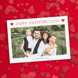 Eenvoudige Valentijnsdagkaart met 2 foto's Feestdagenkaart