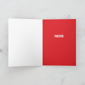 Eenvoudige Valentijnse Initialen gepersonaliseerde Feestdagen Kaart (Binnen)