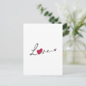 Eenvoudige Valentijnskaart met liefde Feestdagenkaart (Staand voorkant)