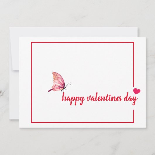 Eenvoudige Valentijnskaarten met Bericht Aankondiging (Voorkant)
