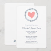 Eenvoudige Valentijns's Dinner Party uitnodigen ro Kaart (Voorkant / Achterkant)