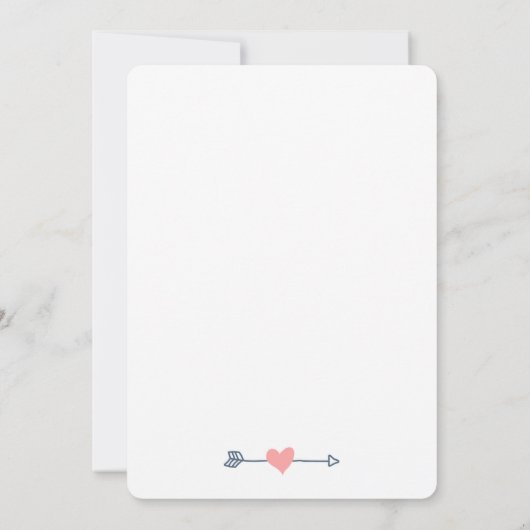 Eenvoudige Valentijns's Dinner Party uitnodigen ro Kaart (Achterkant)