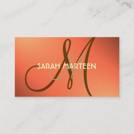 Eenvoudige valkleuren persen aangepaste monogram k visitekaartje