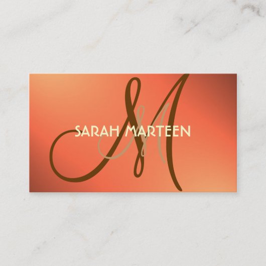 Eenvoudige valkleuren persen aangepaste monogram k visitekaartje (Voorkant)