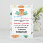 Eenvoudige vaquero Geslacht Onthullen uitnodiginge Kaart (Staand voorkant)