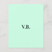 Eenvoudige vaste kleur voeg naamtekst toe monogram flyer (Achterkant)