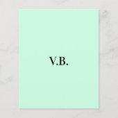 Eenvoudige vaste kleur voeg naamtekst toe monogram flyer (Voorkant)