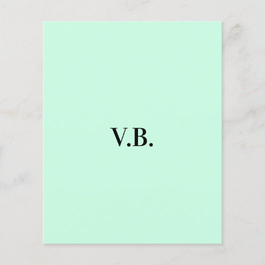 Eenvoudige vaste kleur voeg naamtekst toe monogram flyer (Voorkant)